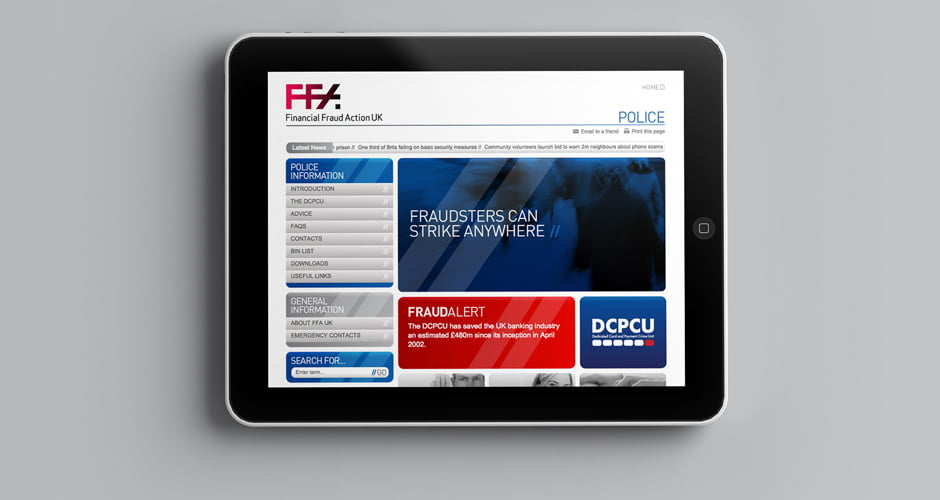 Financial Fraud Action UK website