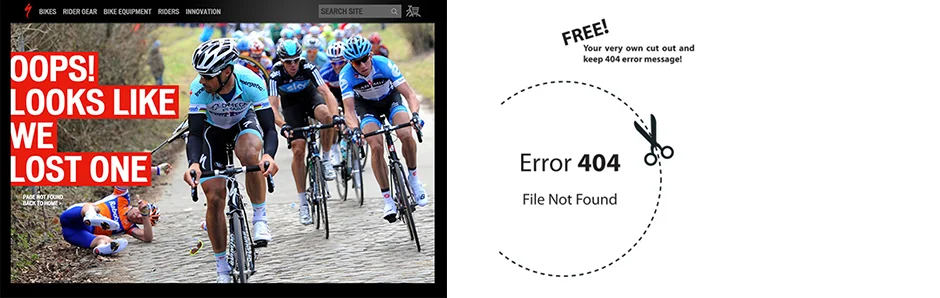 Example 404 error pages