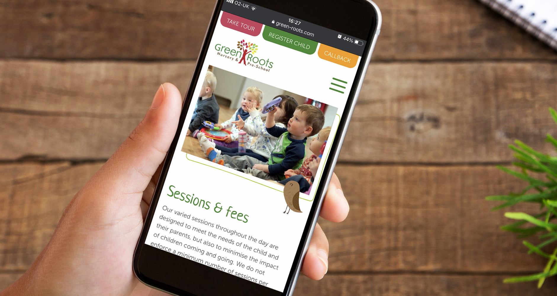 Green Roots Nursery & Pre-School website